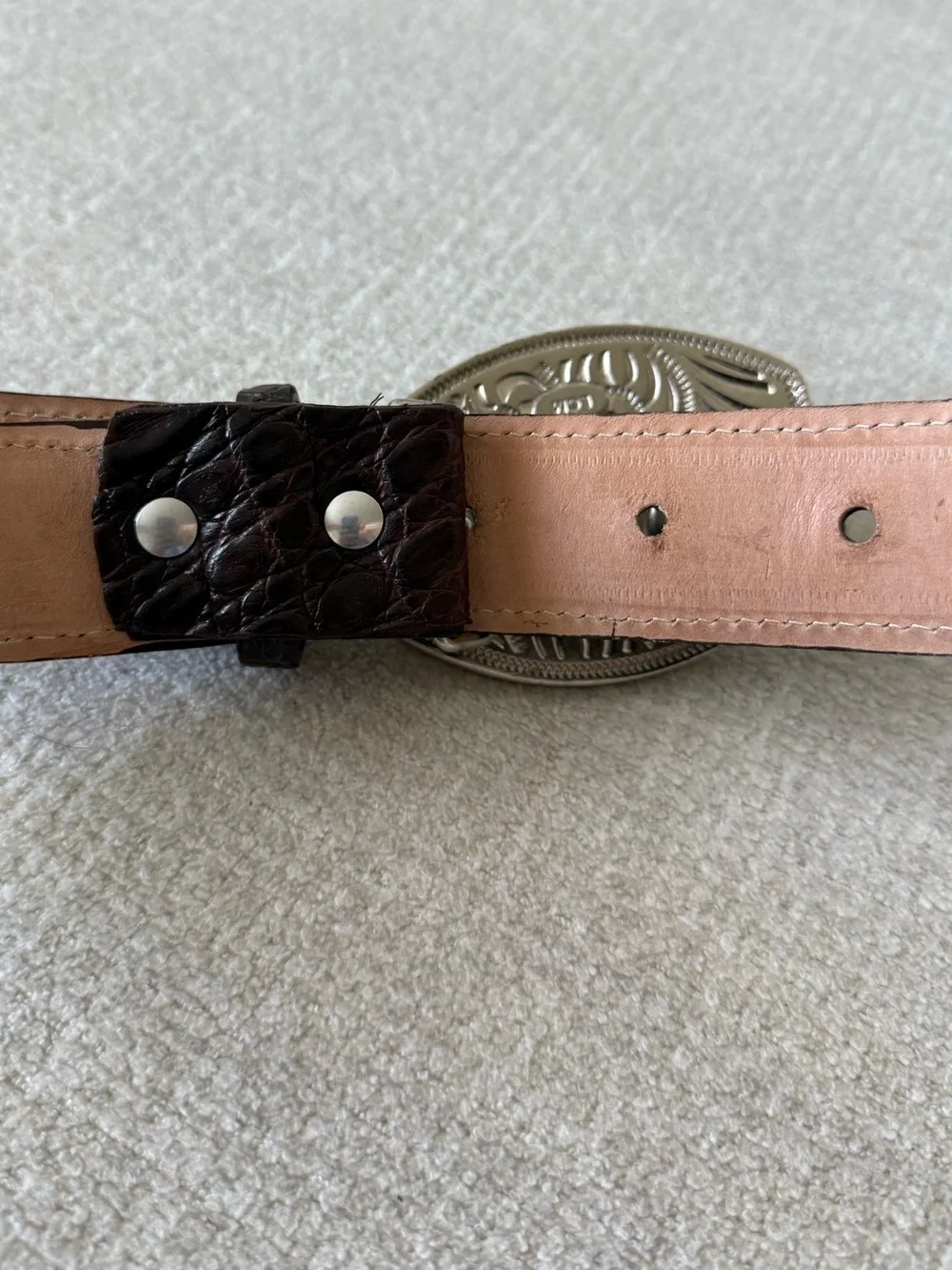 Okie Western Boots Exotic Handmade Caiman Belts